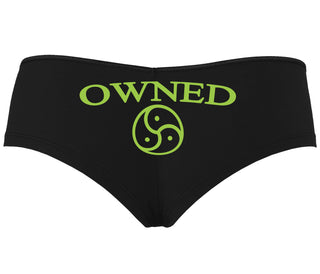 Owned With BDSM Symbol - Black Boyshort