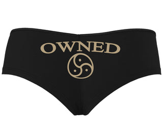 Owned With BDSM Symbol - Black Boyshort