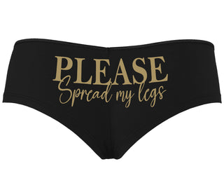 Please Spread My Legs - Black Boyshort