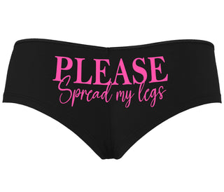 Please Spread My Legs - Black Boyshort