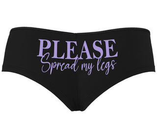 Please Spread My Legs - Black Boyshort
