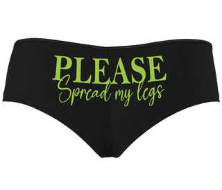 Please Spread My Legs - Black Boyshort