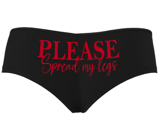 Please Spread My Legs - Black Boyshort