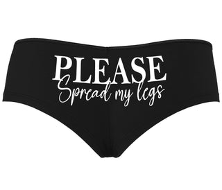 Please Spread My Legs - Black Boyshort