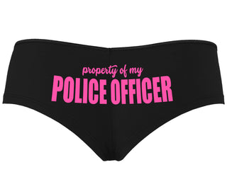 Property Of My Police Officer - Black Boyshort