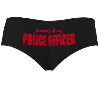Property Of My Police Officer - Black Boyshort