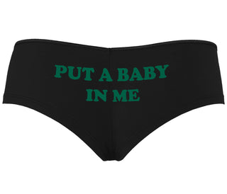 Put A Baby In Me - Black Boyshort