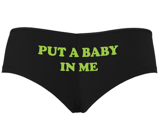 Put A Baby In Me - Black Boyshort