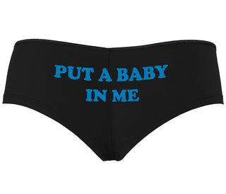 Put A Baby In Me - Black Boyshort
