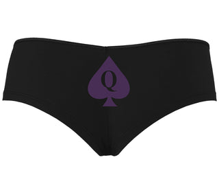 Queen Of Spades Logo - Black Boyshort