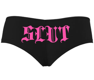 Slut - Goth Look - Black Boyshort