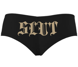 Slut - Goth Look - Black Boyshort