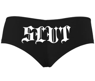 Slut - Goth Look - Black Boyshort