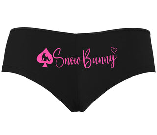 Snow Bunny - Queen of Spades - Black Boyshort