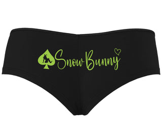 Snow Bunny - Queen of Spades - Black Boyshort