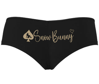 Snow Bunny - Queen of Spades - Black Boyshort