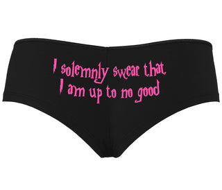 I Solemnly Swear I Am Up To No Good - Black Boyshort