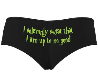 I Solemnly Swear I Am Up To No Good - Black Boyshort