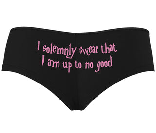I Solemnly Swear I Am Up To No Good - Black Boyshort