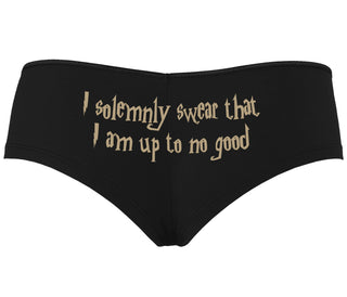 I Solemnly Swear I Am Up To No Good - Black Boyshort