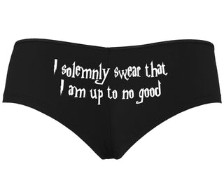 I Solemnly Swear I Am Up To No Good - Black Boyshort