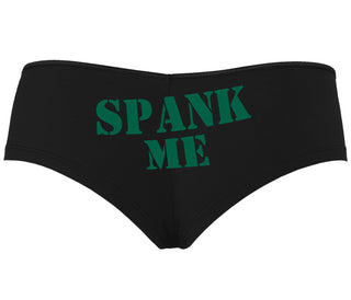 Spank Me. Stencil Design - Black Boyshort