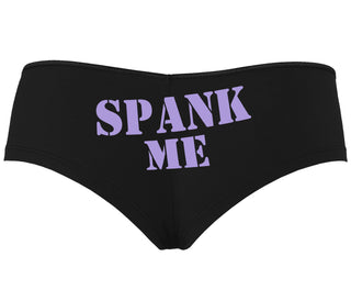 Spank Me. Stencil Design - Black Boyshort
