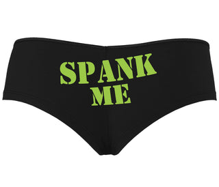Spank Me. Stencil Design - Black Boyshort
