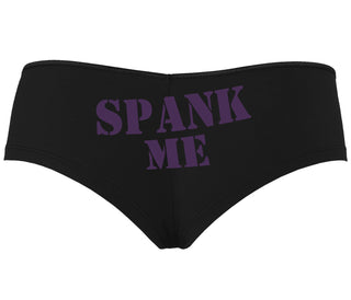 Spank Me. Stencil Design - Black Boyshort