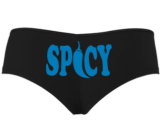 Spicy - Cute Pepper Logo - Black Boyshort