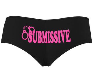 Submissive - Cuff Logo - Black Boyshort