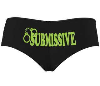 Submissive - Cuff Logo - Black Boyshort