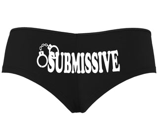 Submissive - Cuff Logo - Black Boyshort