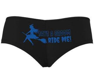 Save A Broom - Ride Me - Witch - Black Boyshort