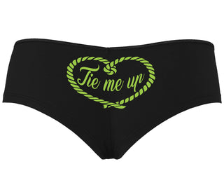 Tie Me Up - Cute Rope Design - Black Boyshort