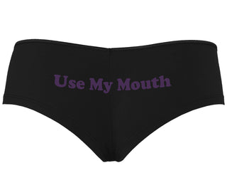 Use My Mouth - Black Boyshort