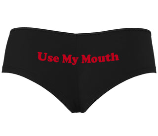 Use My Mouth - Black Boyshort