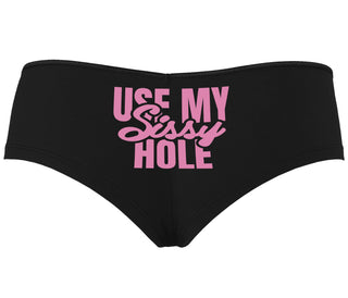 Use My Sissy Hole - Black Boyshort