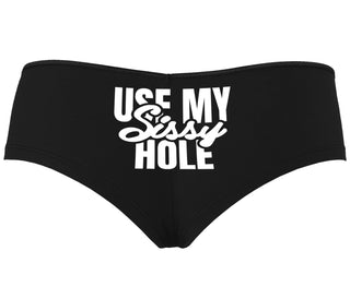 Use My Sissy Hole - Black Boyshort