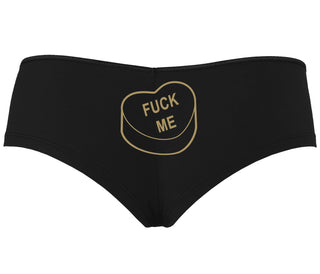 Fuck Me - Valentines Day Candy - Black Boyshort