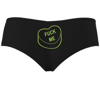 Fuck Me - Valentines Day Candy - Black Boyshort