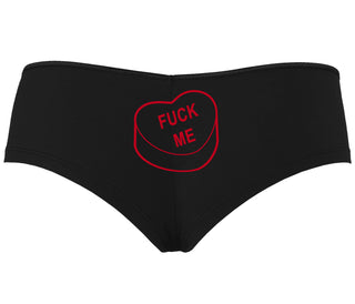 Fuck Me - Valentines Day Candy - Black Boyshort