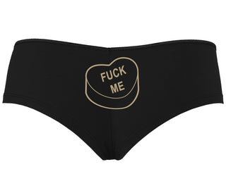 Fuck Me - Valentines Day Candy - Black Boyshort