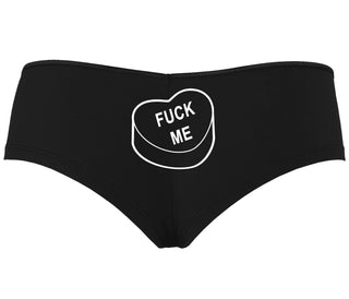 Fuck Me - Valentines Day Candy - Black Boyshort