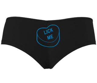Valentines Day Candy - Lick Me - Black Boyshort