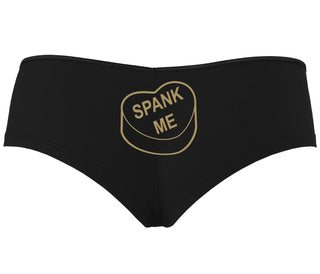 Valentines Day Candy - Spank Me - Black Boyshort