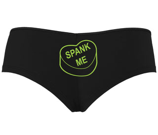 Valentines Day Candy - Spank Me - Black Boyshort