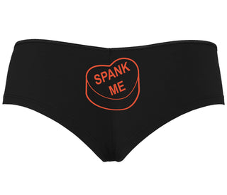 Valentines Day Candy - Spank Me - Black Boyshort