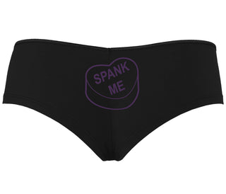 Valentines Day Candy - Spank Me - Black Boyshort