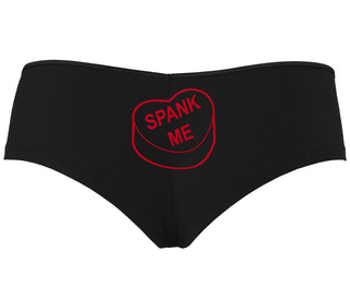 Valentines Day Candy - Spank Me - Black Boyshort